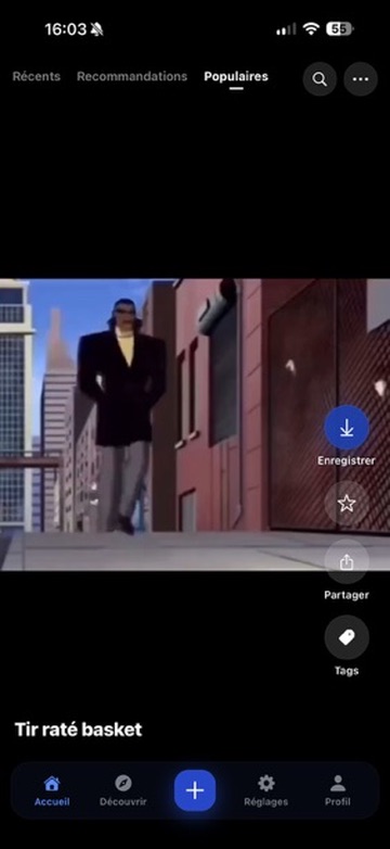 Le feed de l’application X-Memes